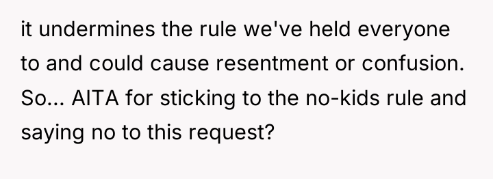 it undermines the rule we've held everyone to and could...