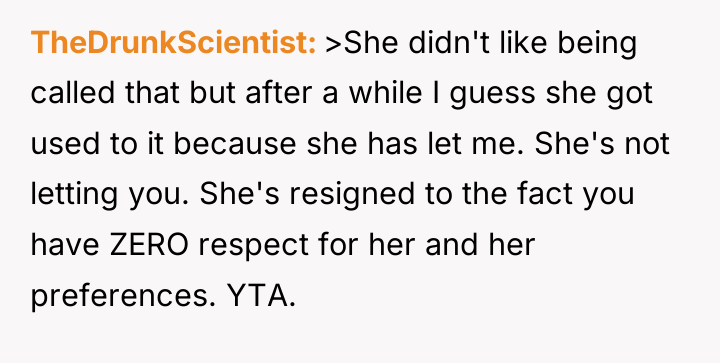 TheDrunkScientist >She didn't like being called that but after a...