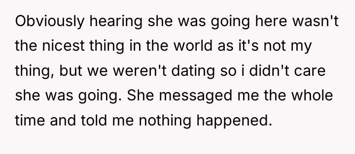 Obviously hearing she was going here wasn't the nicest thing...