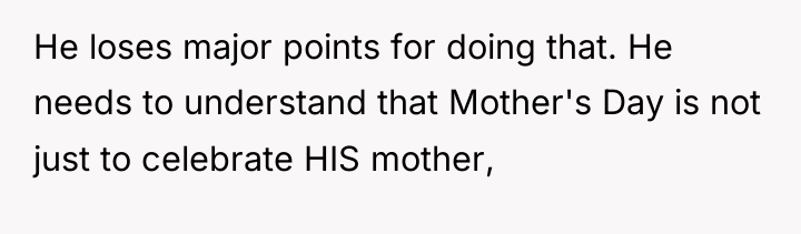 He loses major points for doing that. He needs to...
