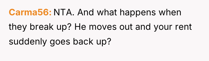 Carma56 NTA. And what happens when they break up? He...
