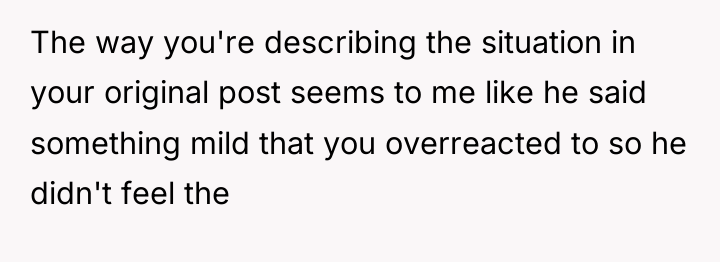 The way you're describing the situation in your original post...
