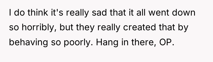 I do think it's really sad that it all went...
