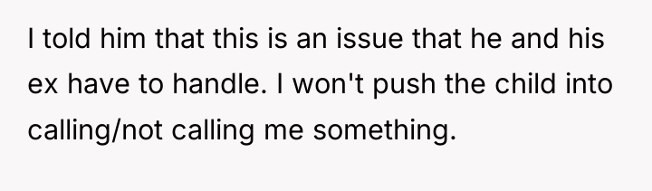 I told him that this is an issue that he...