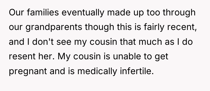 Our families eventually made up too through our grandparents though...