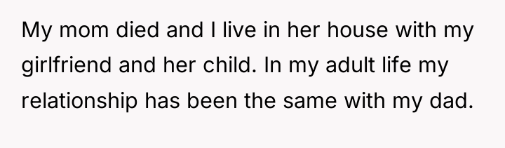 My mom died and I live in her house with...