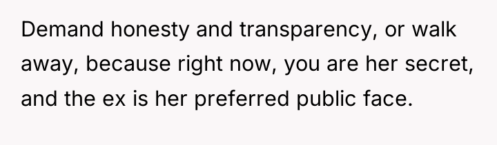 Demand honesty and transparency, or walk away, because right now,...