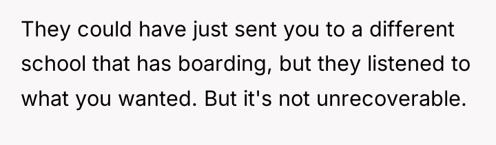 They could have just sent you to a different school...