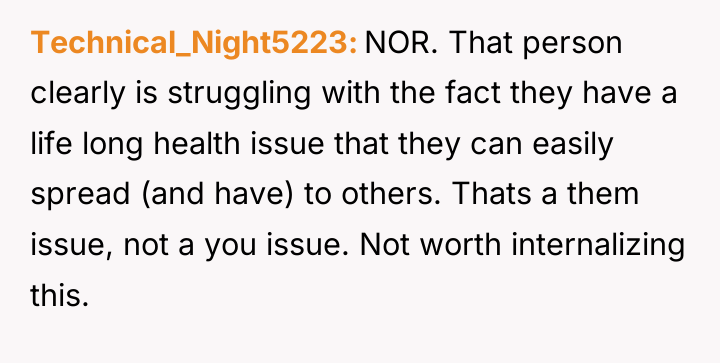 Technical_Night5223 NOR. That person clearly is struggling with the fact...