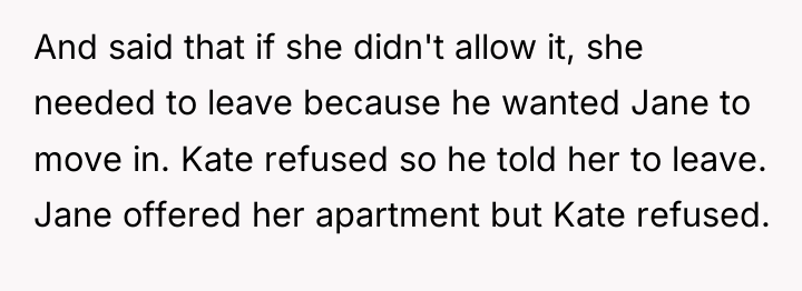 And said that if she didn't allow it, she needed...