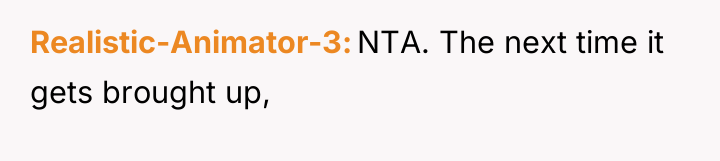 Realistic-Animator-3 NTA. The next time it gets brought up,