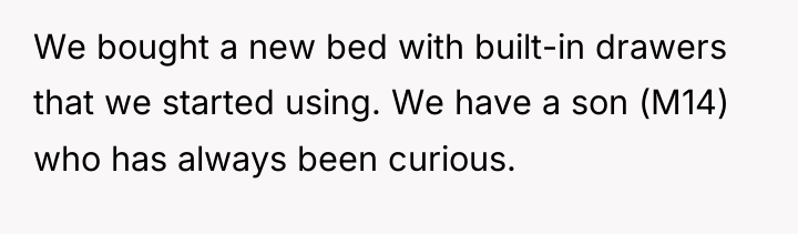 We bought a new bed with built-in drawers that we...