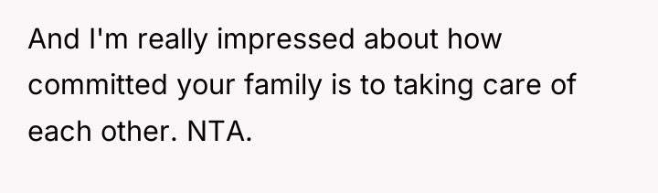 And I'm really impressed about how committed your family is...