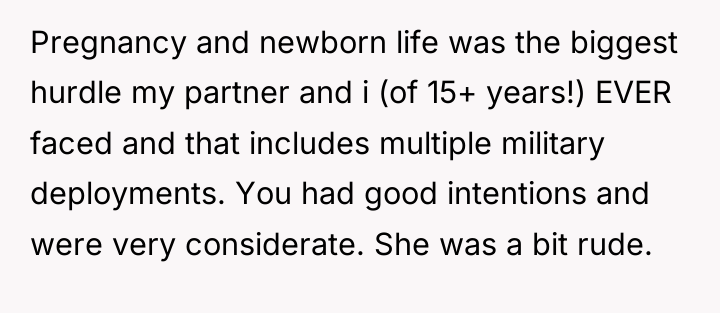 Pregnancy and newborn life was the biggest hurdle my partner...