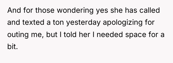 And for those wondering yes she has called and texted...