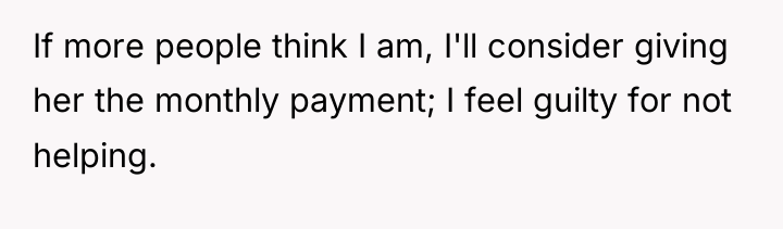 If more people think I am, I'll consider giving her...