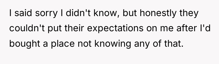 I said sorry I didn't know, but honestly they couldn't...