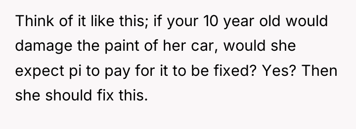 Think of it like this; if your 10 year old...