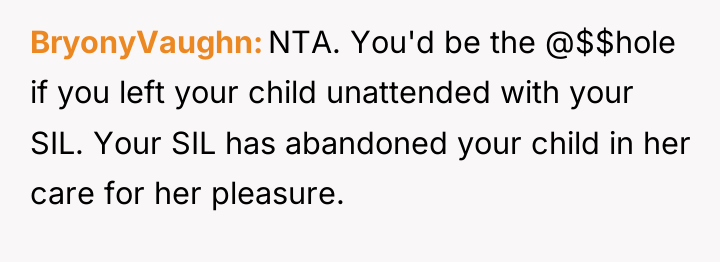 BryonyVaughn NTA. You'd be the @$$hole if you left your...