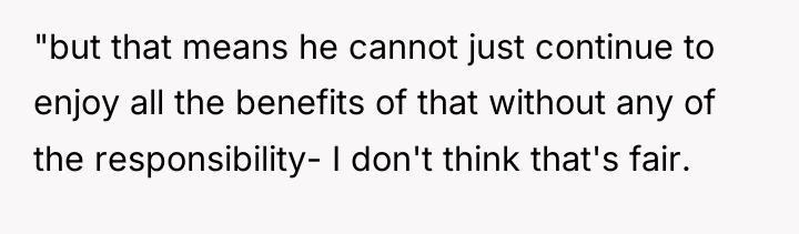 "but that means he cannot just continue to enjoy all...