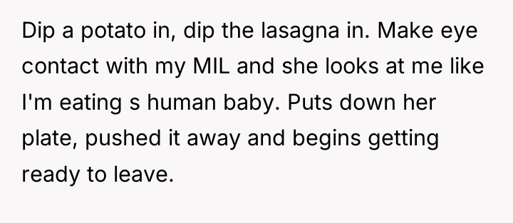 Dip a potato in, dip the lasagna in. Make eye...
