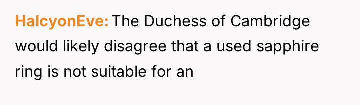 HalcyonEve The Duchess of Cambridge would likely disagree that a...
