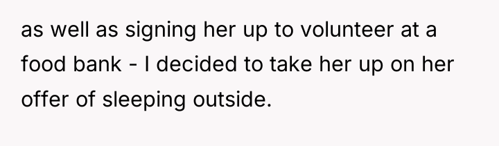 as well as signing her up to volunteer at a...