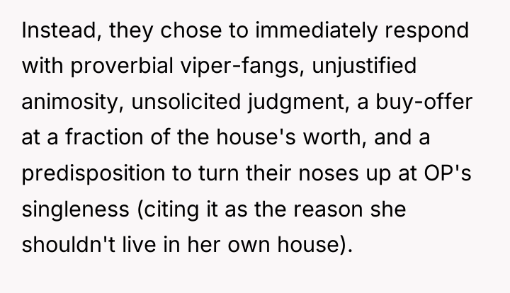 Instead, they chose to immediately respond with proverbial viper-fangs, unjustified...