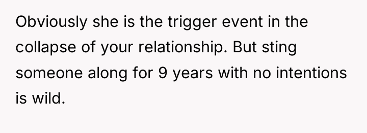 Obviously she is the trigger event in the collapse of...