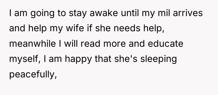 I am going to stay awake until my mil arrives...