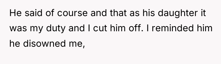 He said of course and that as his daughter it...