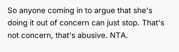 So anyone coming in to argue that she's doing it...