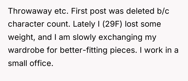 Throwaway etc. First post was deleted b/c character count. Lately...