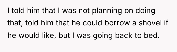 I told him that I was not planning on doing...