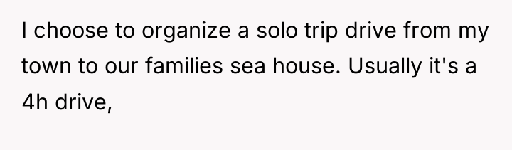 I choose to organize a solo trip drive from my...