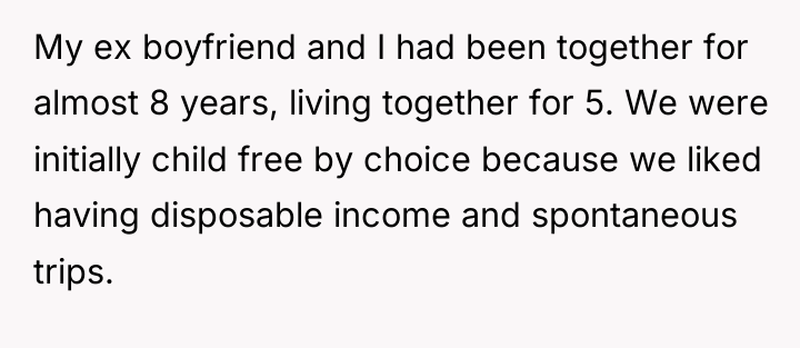 My ex boyfriend and I had been together for almost...