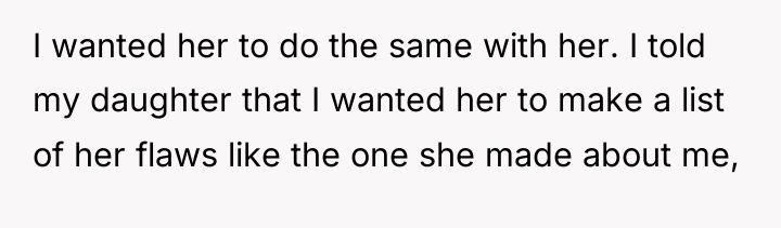 I wanted her to do the same with her. I...