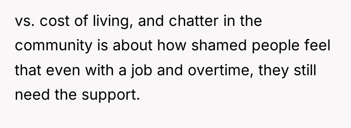 vs. cost of living, and chatter in the community is...