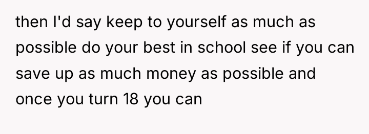 then I'd say keep to yourself as much as possible...