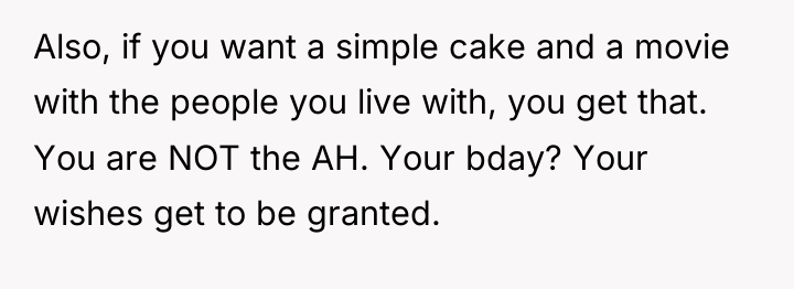 Also, if you want a simple cake and a movie...
