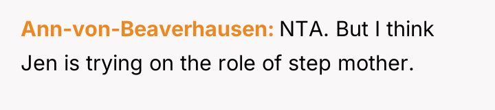 Ann-von-Beaverhausen NTA. But I think Jen is trying on the...