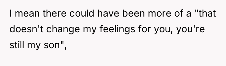 I mean there could have been more of a "that...