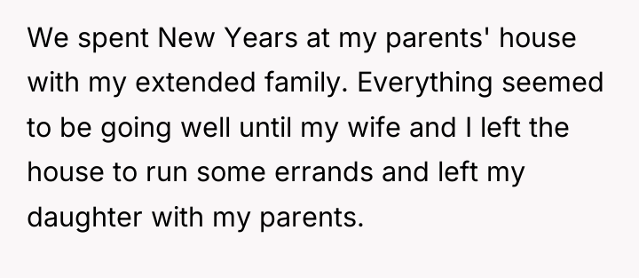 We spent New Years at my parents' house with my...