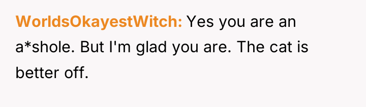 WorldsOkayestWitch Yes you are an a*shole. But I'm glad you...