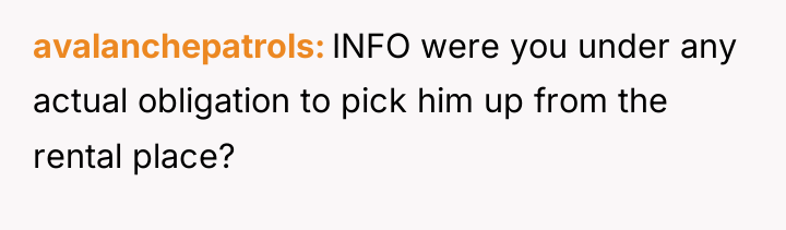 avalanchepatrols INFO were you under any actual obligation to pick...