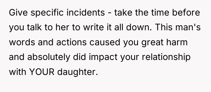 Give specific incidents - take the time before you talk...