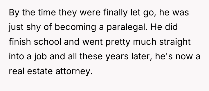By the time they were finally let go, he was...