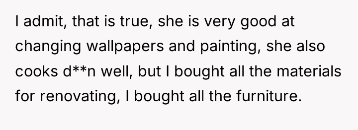 I admit, that is true, she is very good at...