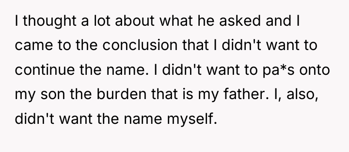 I thought a lot about what he asked and I...