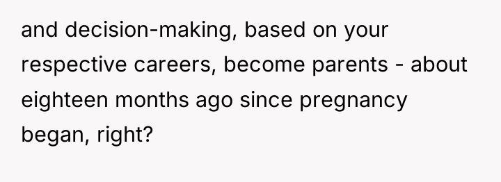 and decision-making, based on your respective careers, become parents -...
